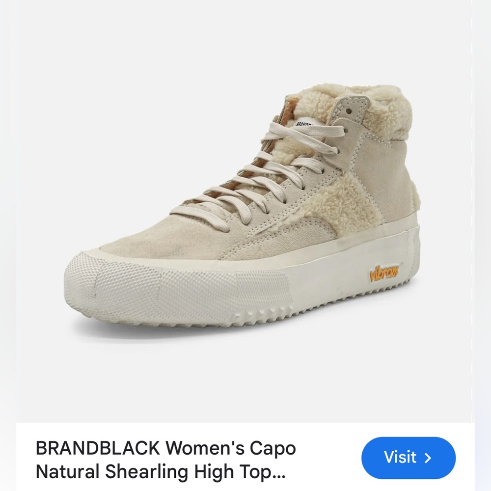 NWT Brandblack Capo faux shearling sneaker